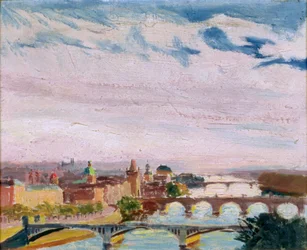 Vista de Praga desde Letna, 1925
